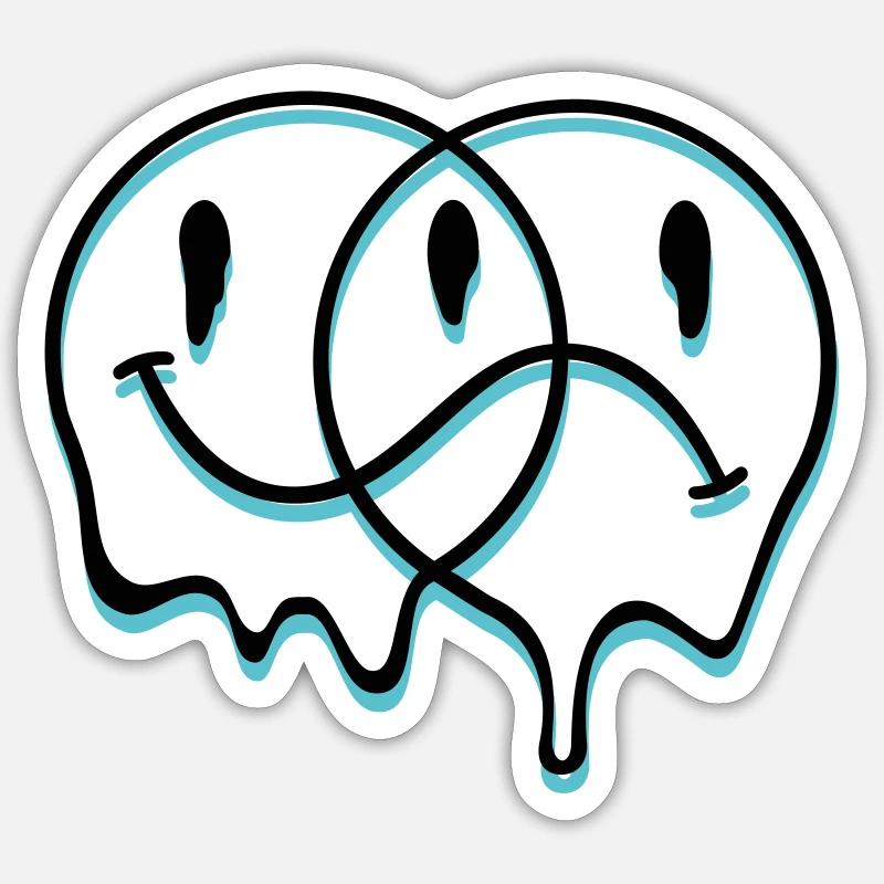 Faccine sciolte - Sticker formato S (10 x 10 cm) - bianco opaco
