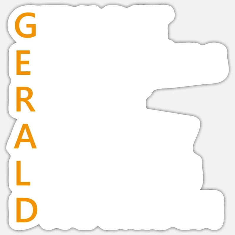 Gerald Name Geschenk - Sticker Größe S (10 x 10 cm) - Mattweiß