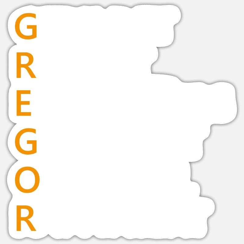 Gregor Name Geschenk Sticker Größe S (10 x 10 cm)