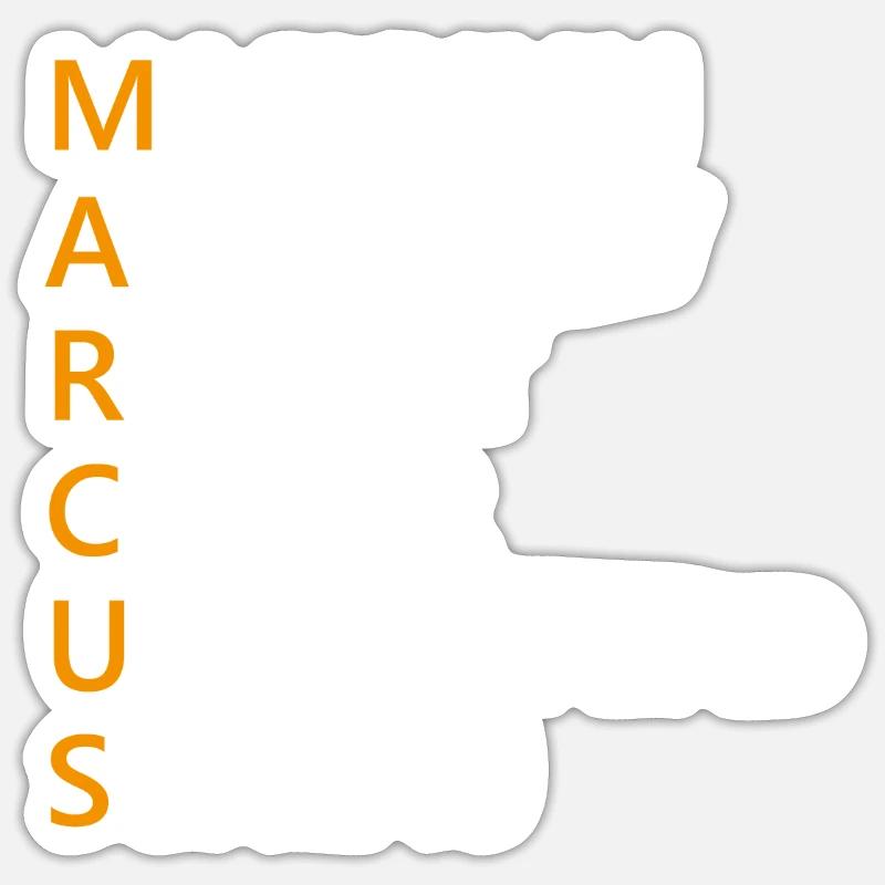 Marcus Name Geschenk - Sticker Größe S (10 x 10 cm) - Mattweiß
