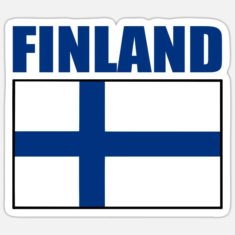 Finlande - Sticker taille S (10 x 10 cm) - blanc mat