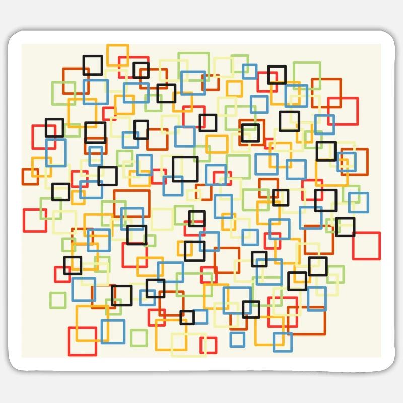 Offene Kästchen Design Sticker Größe S (10 x 10 cm)