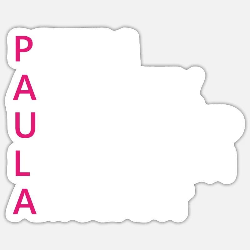Paula Name Geschenk - Sticker Größe S (10 x 10 cm) - Mattweiß