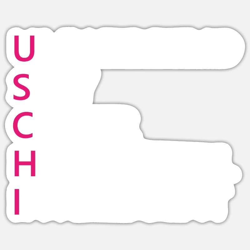 Uschi Name Geschenk - Sticker Größe S (10 x 10 cm) - Mattweiß