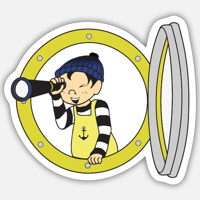 sailor the son - Sticker size S (10 x 10 cm) - white matte