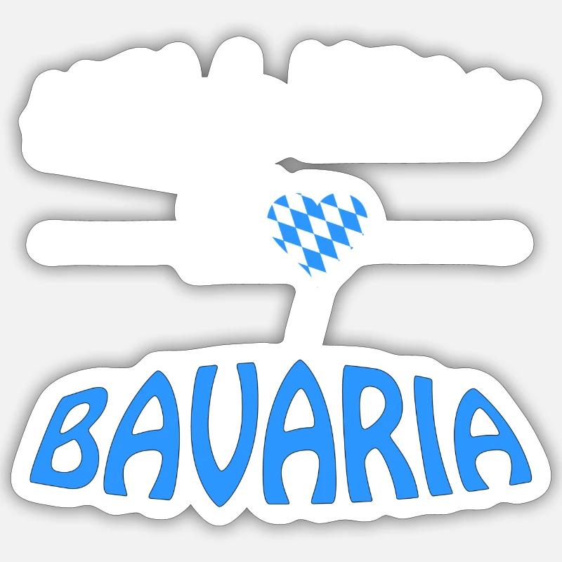 Hell Yeah i love bavaria - Sticker Größe S (10 x 10 cm) - Mattweiß