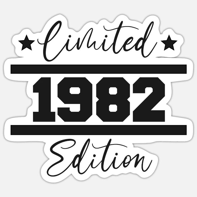 Édition limitée Né 1982 40e anniversaire Sticker taille S (10 x 10 cm)