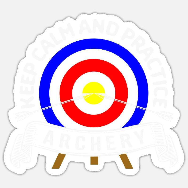 Archer cool saying, archery - Sticker size S (10 x 10 cm) - white matte