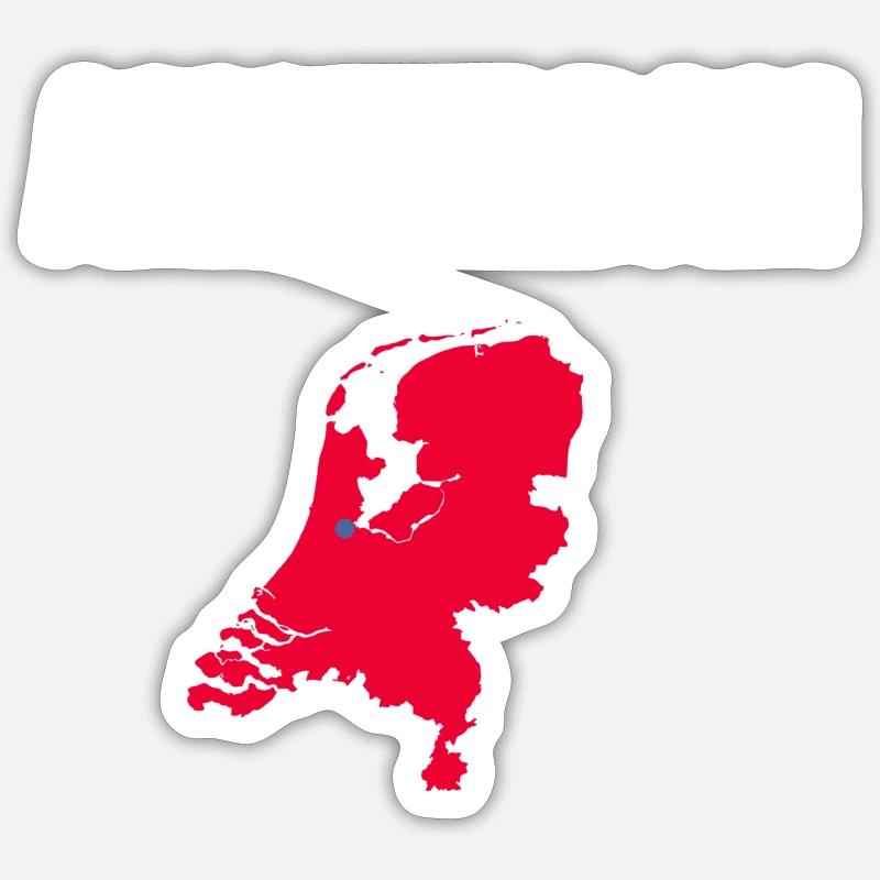 Souvenir classique d’Amsterdam - Sticker taille S (10 x 10 cm) - blanc mat