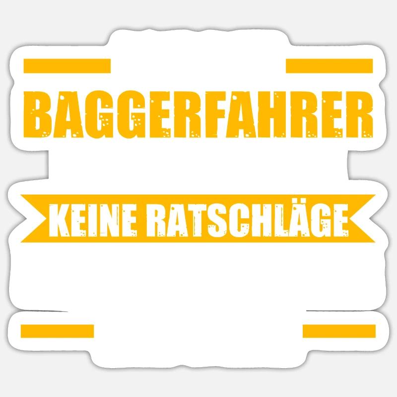 Baggerfahrer Bier Bagger Geschenk Sticker Größe S (10 x 10 cm)