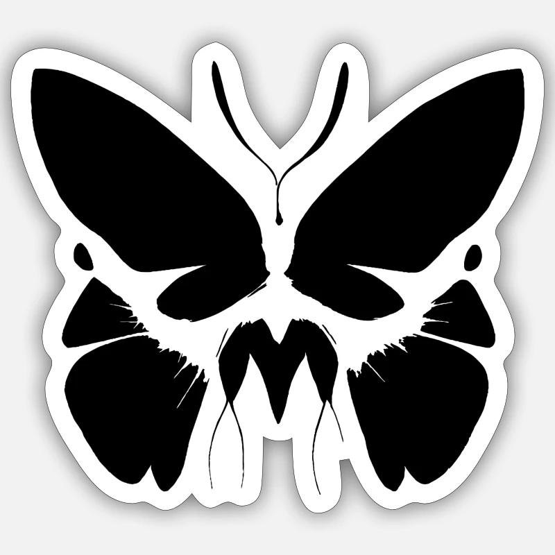 Schwarzer Schmetterling C.C. Sticker Größe S (10 x 10 cm)