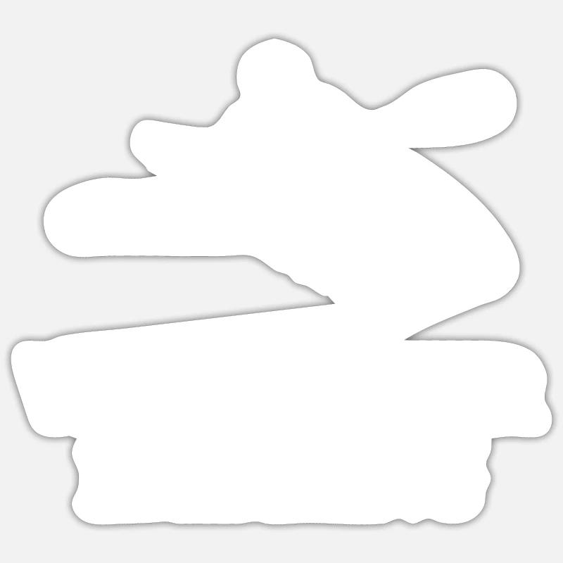 Whitewater Kayaking - Sticker size S (10 x 10 cm) - white matte