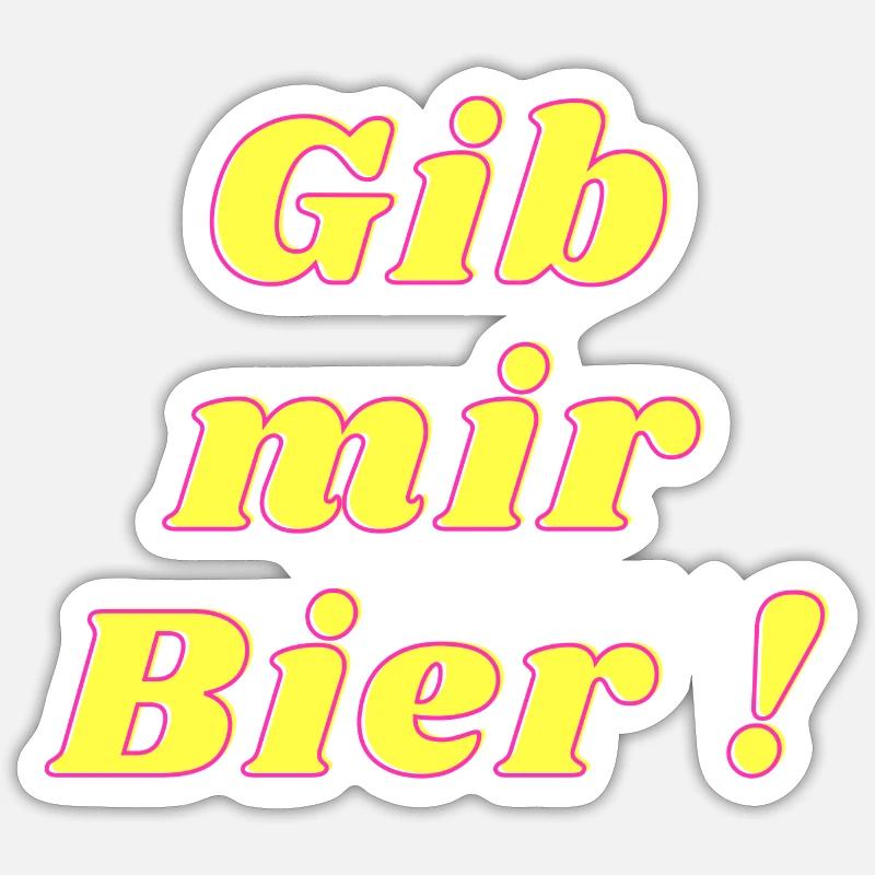 Bierdrang - Sticker Größe S (10 x 10 cm) - Mattweiß