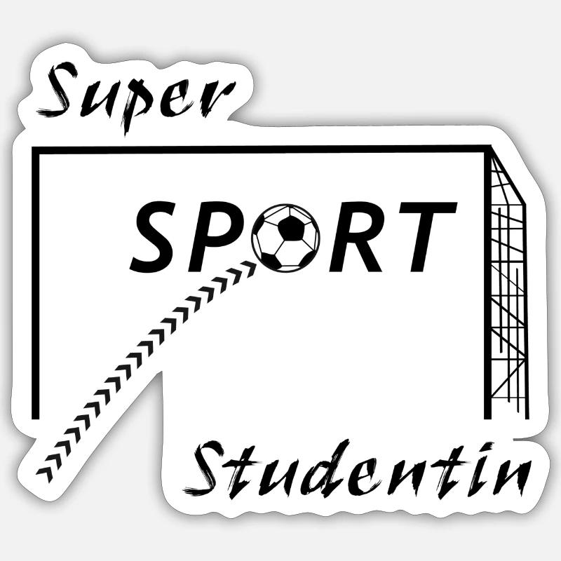 Sport Studentin Sticker Größe S (10 x 10 cm)