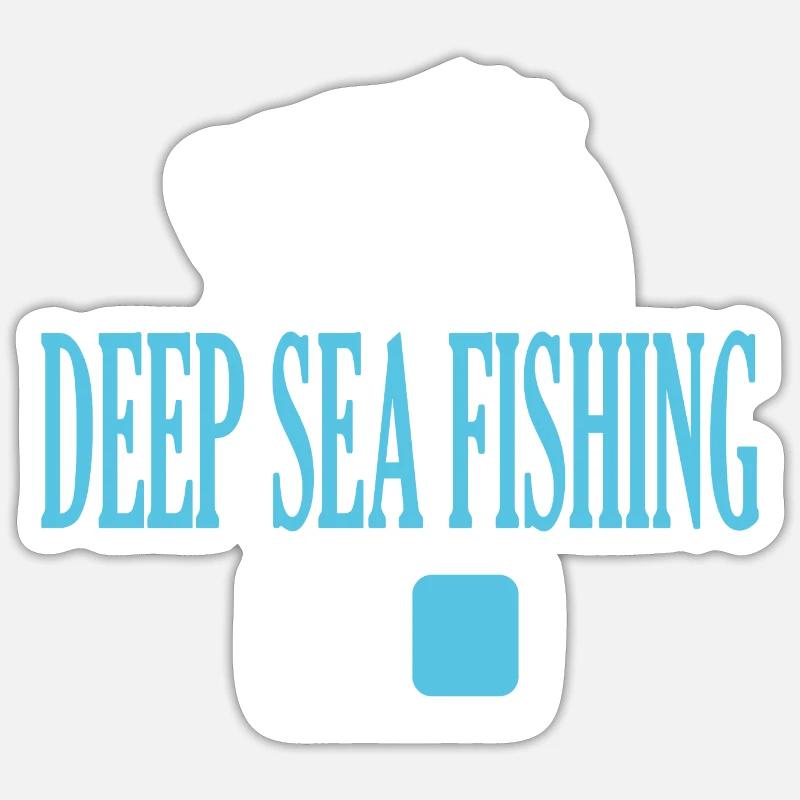 Fisherman Hochseeangelmodus Ein - Sticker Größe S (10 x 10 cm) - Mattweiß