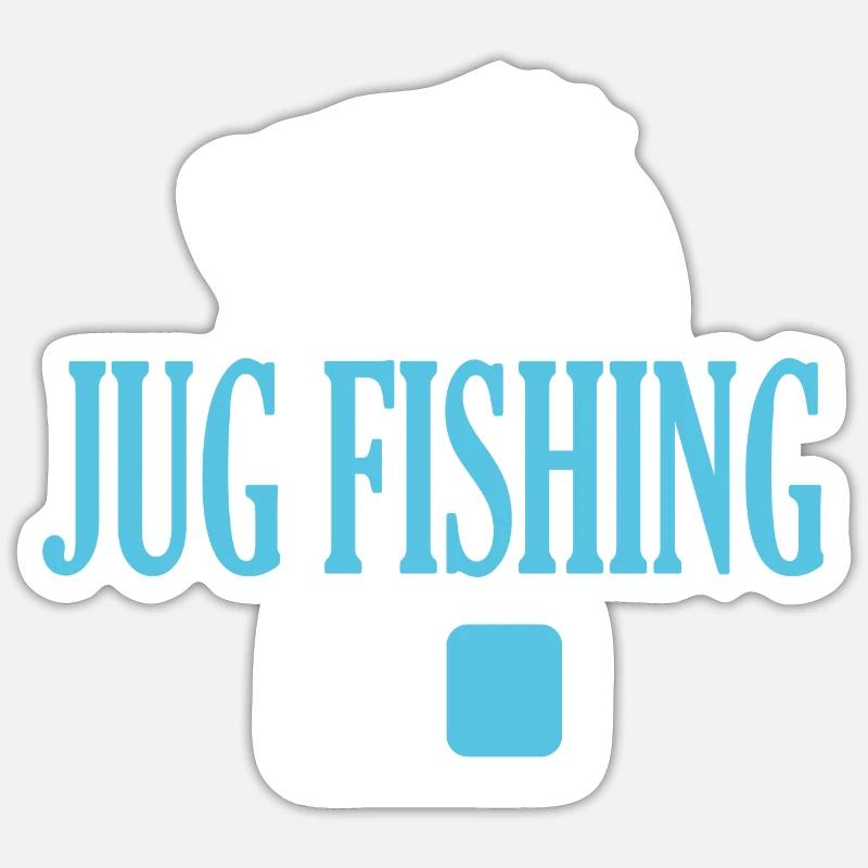 Mode de pêche à la cruche de pêcheur activé Sticker taille S (10 x 10 cm)
