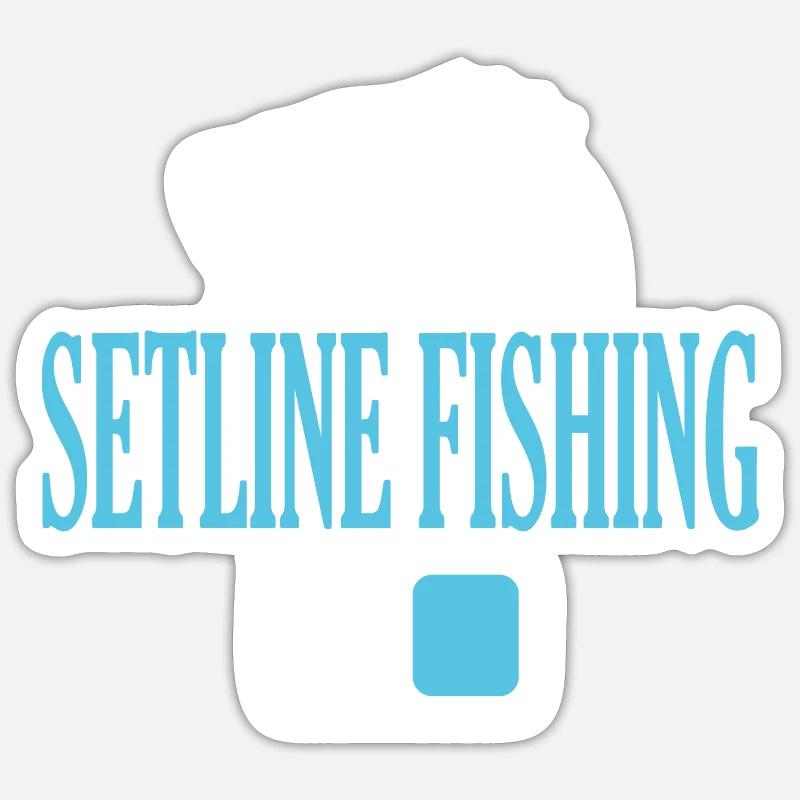 Fisherman Setline Angelmodus Ein Sticker Größe S (10 x 10 cm)