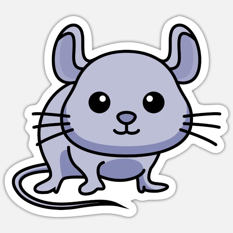 Mouse Comic Animal - Sticker size S (10 x 10 cm) - white matte