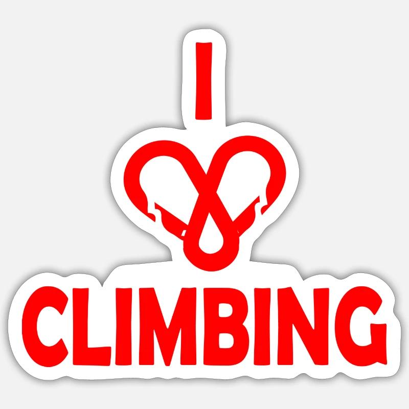 climbing - Sticker Größe S (10 x 10 cm) - Mattweiß