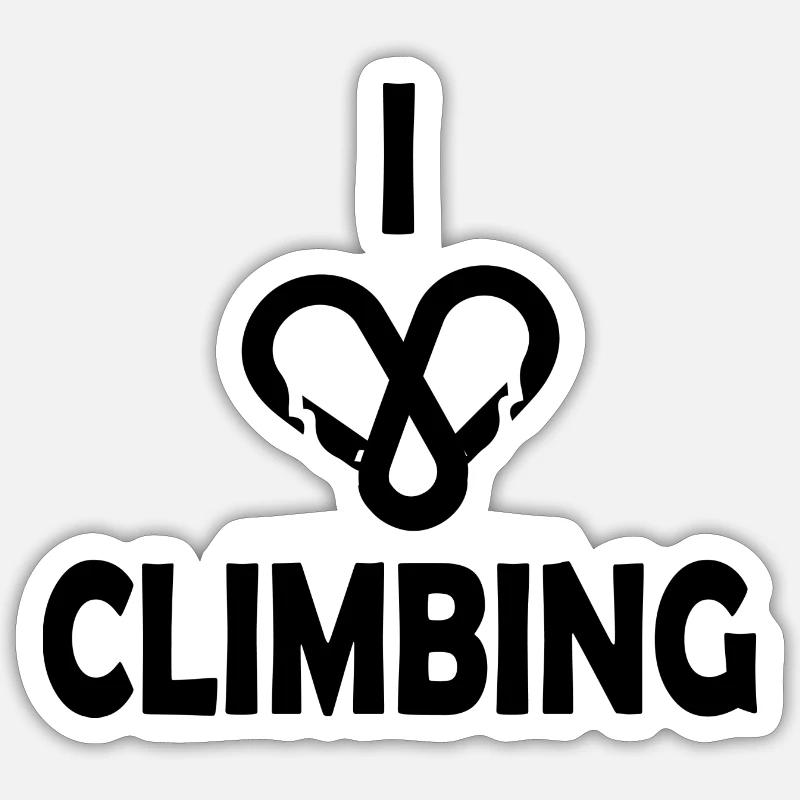 climbing - Sticker size S (10 x 10 cm) - white matte