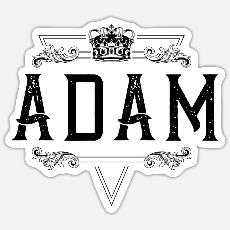 Adam Name - Sticker size S (10 x 10 cm) - white matte