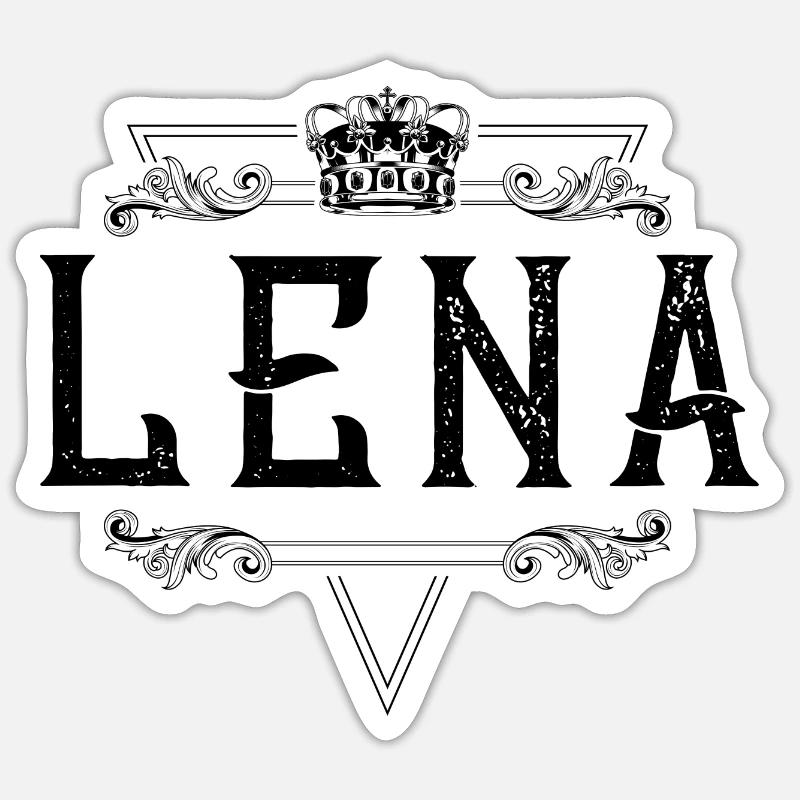 Lena Name - Sticker size S (10 x 10 cm) - white matte