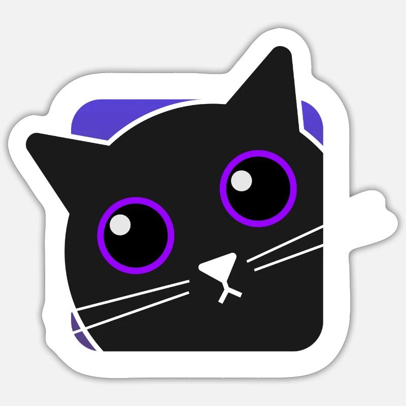 Chat mignon - Widget chat Sticker taille S (10 x 10 cm)
