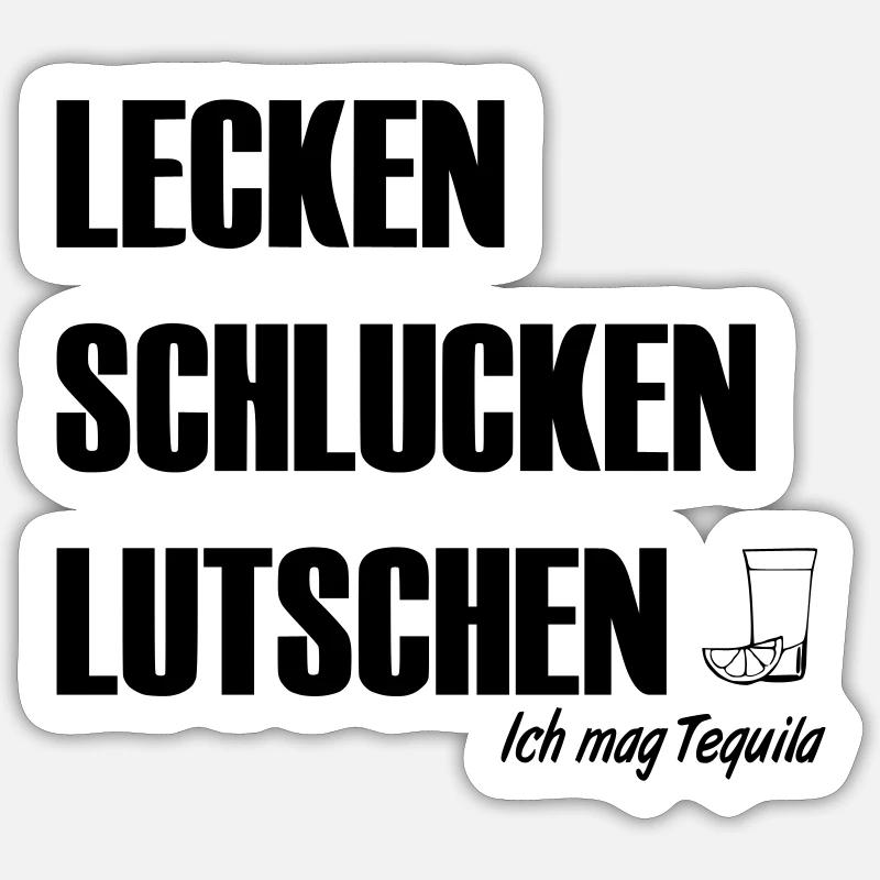 Ich mag Tequila - Sticker Größe S (10 x 10 cm) - Mattweiß