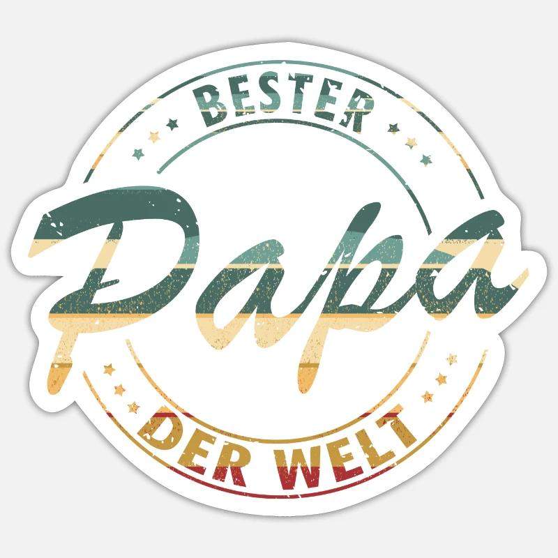 Bester Papa Sticker Größe S (10 x 10 cm)
