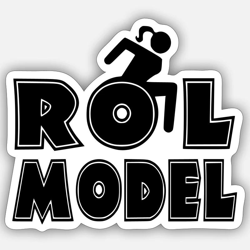 Jeder Rollstuhlfahrer ist ein Vorbild * Sticker Größe S (10 x 10 cm)