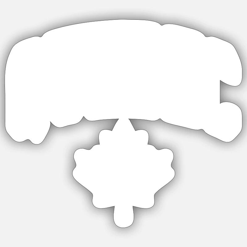 Québec - Sticker taille S (10 x 10 cm) - blanc mat