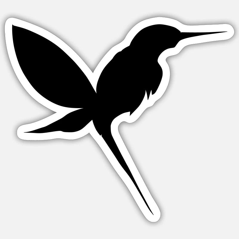 Hummingbird - Sticker size S (10 x 10 cm) - white matte