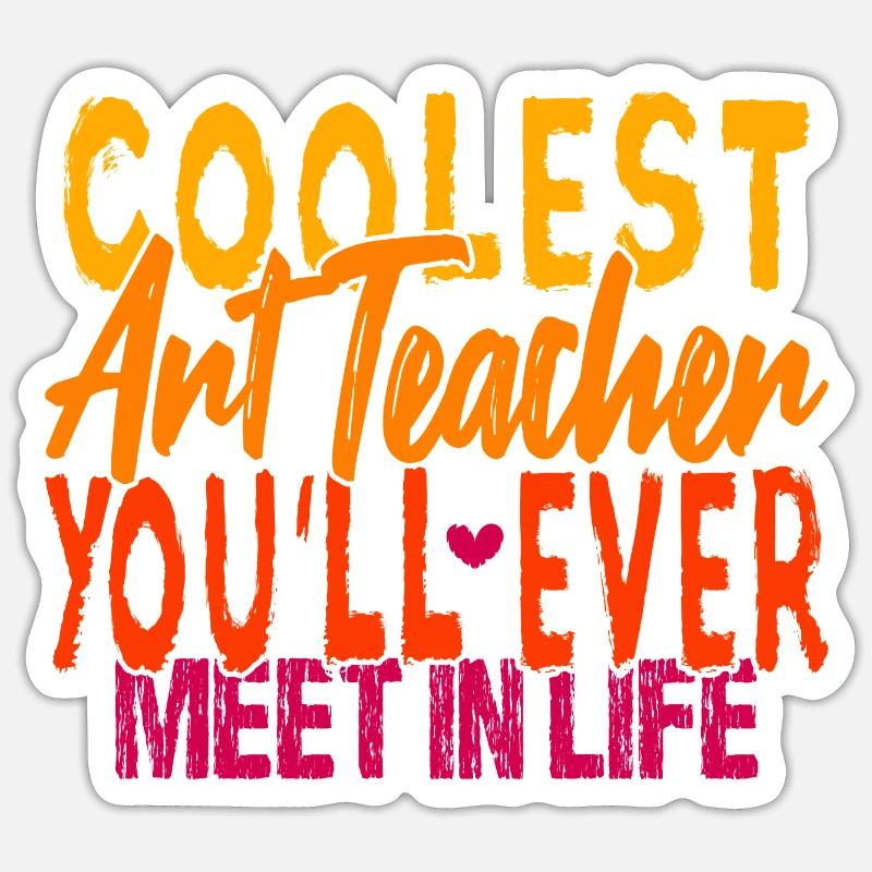 Le professeur d’art le plus cool Sticker taille S (10 x 10 cm)