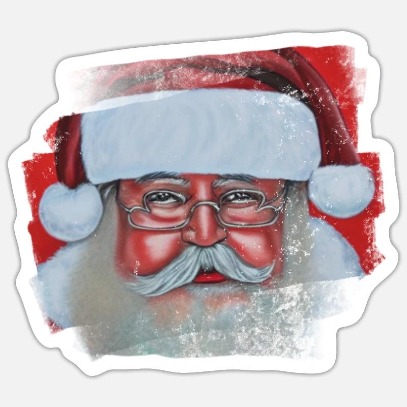 Weihnachtsmann Sticker Größe S (10 x 10 cm)