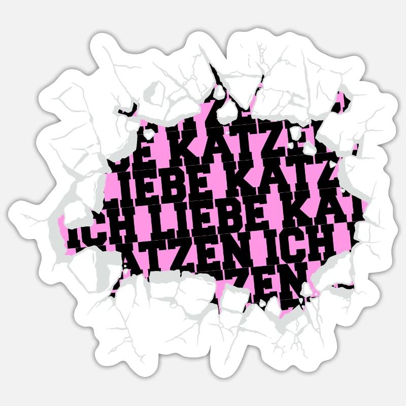 witzig statement spruch großkatze geschenkidee Sticker Größe S (10 x 10 cm)