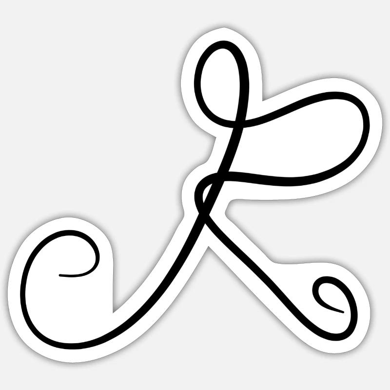 R - Sticker taille S (10 x 10 cm) - blanc mat