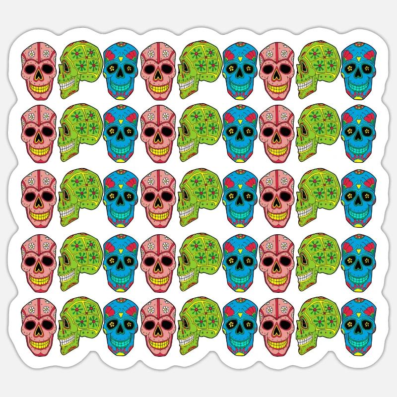 CALAVERITAS - Sticker taille S (10 x 10 cm) - blanc mat