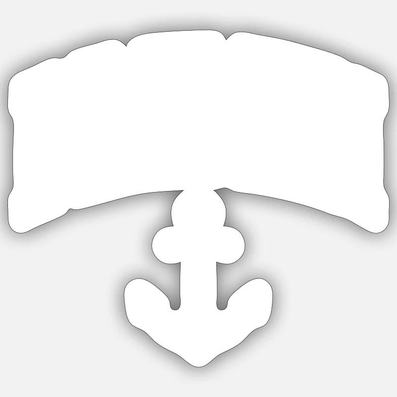 Bremen Anchor - Sticker size S (10 x 10 cm) - white matte