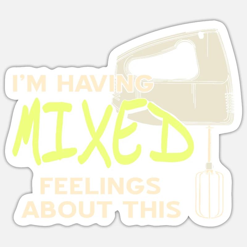 I'm Having Mixed Feelings About This Retro Baking Sticker Größe S (10 x 10 cm)