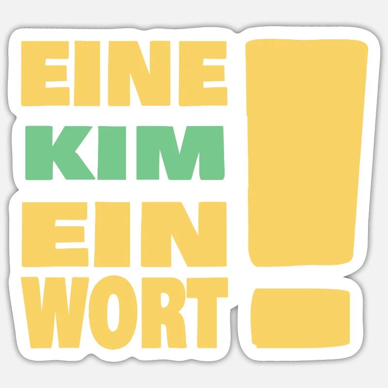 Kim - Sticker Größe S (10 x 10 cm) - Mattweiß