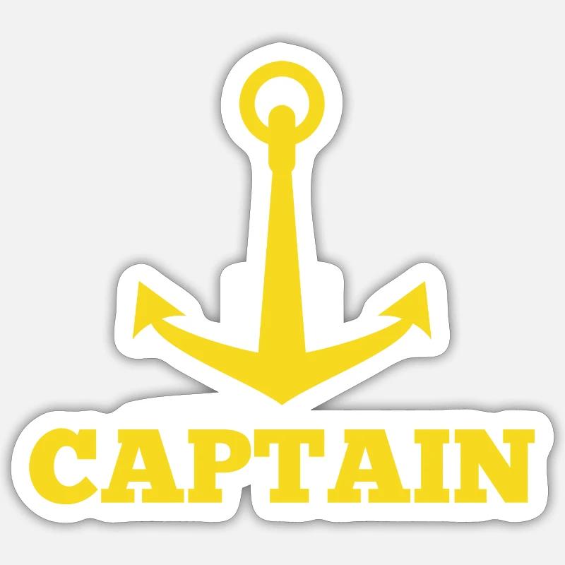 Capitaine - Sticker taille S (10 x 10 cm) - blanc mat