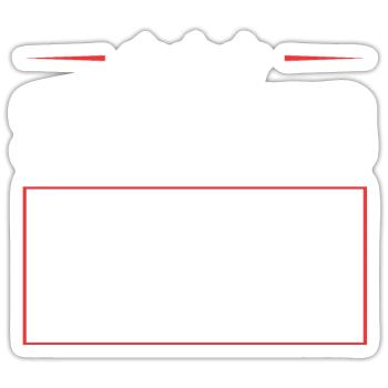 Équipage de natation - Sticker taille S (10 x 10 cm) - blanc mat - Devant