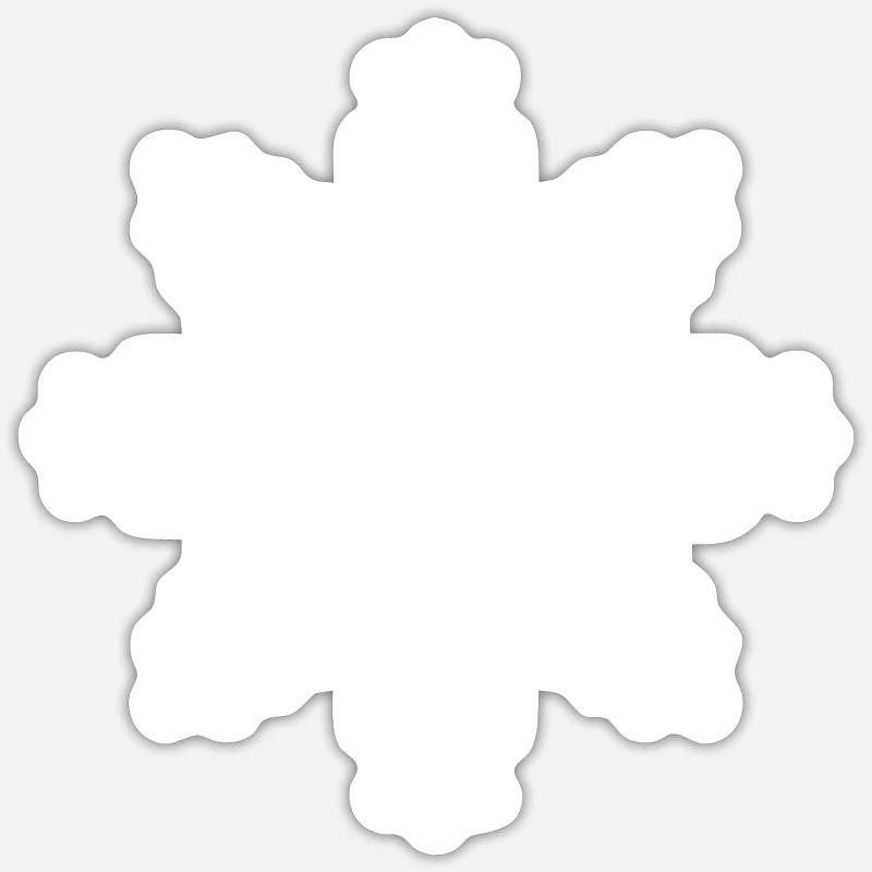 Snowflake - Sticker size S (10 x 10 cm) - white matte