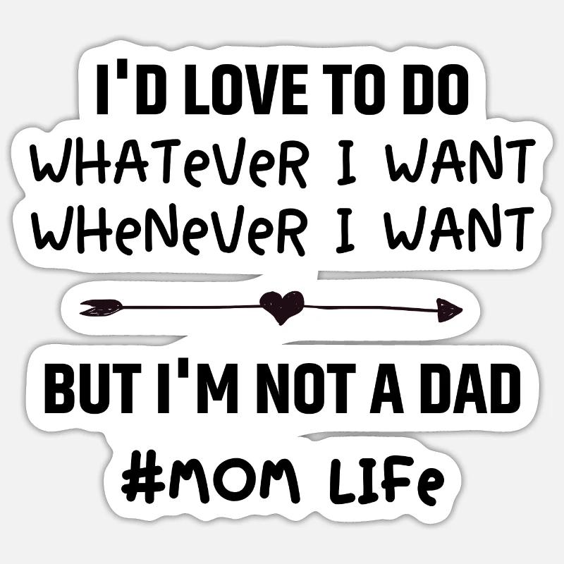 #Mom Leben Sticker Größe S (10 x 10 cm)