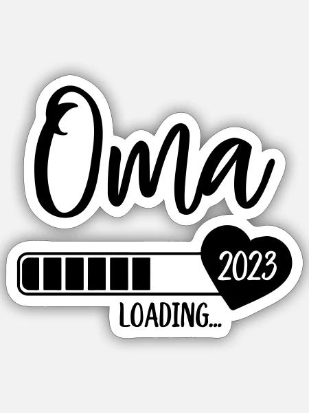 Oma 2023 - Sticker Größe S (10 x 10 cm) - Mattweiß
