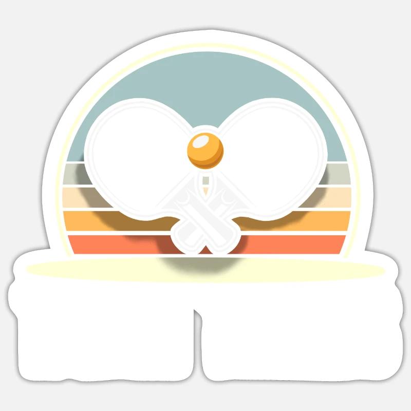 Ping-pong - Sticker taille S (10 x 10 cm) - blanc mat