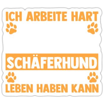 Hund Hundebesitzer Hund Hunderasse Geschenk - Sticker Größe S (10 x 10 cm) - Mattweiß - Vorne