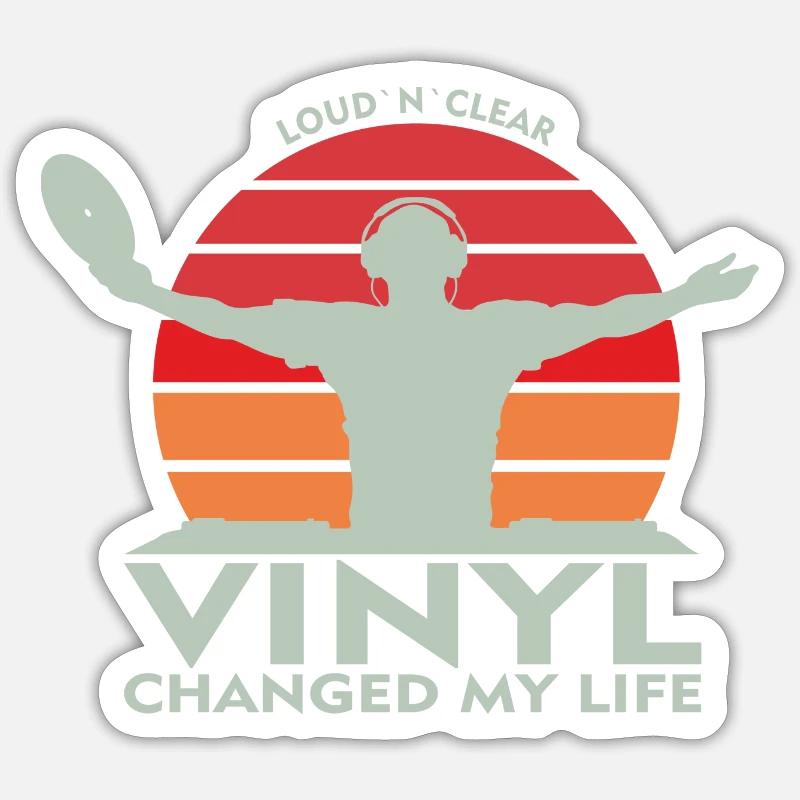 Vinyle - changé mon live - Sticker taille S (10 x 10 cm) - blanc mat