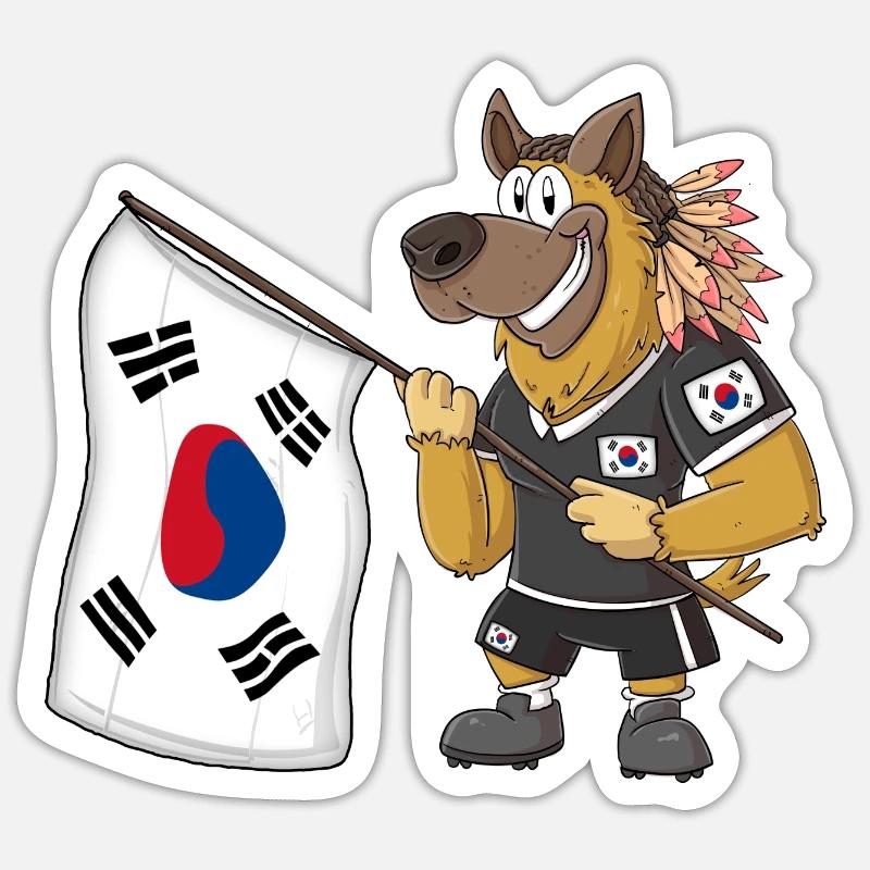 Chien rasta sud-coréen Sticker taille S (10 x 10 cm)