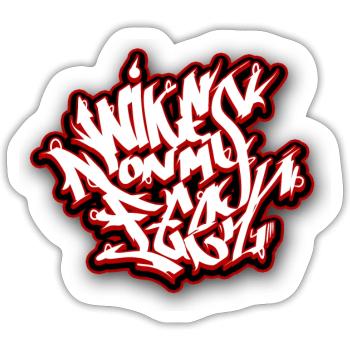 Graffiti Stile - Sticker Größe S (10 x 10 cm) - Mattweiß - Vorne